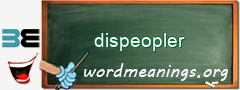 WordMeaning blackboard for dispeopler